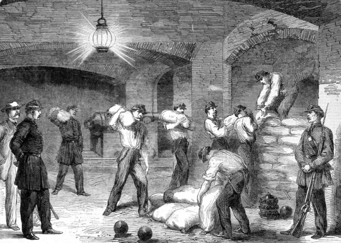 Framed Print : The Civil war in America. Repairing Fort Sumter Framed Print : The Civil war in America. Repairing Fort Sumter
