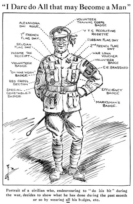 Framed Print : Civilian doing his bit, WW1 Framed Print : Civilian doing his bit, WW1