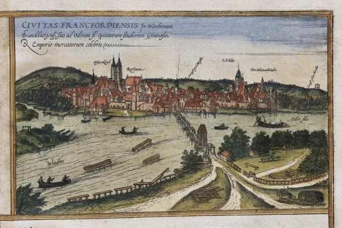 Framed Print : Civitatis Orbis Terrarum. Frankfurt an der Oder Framed Print : Civitatis Orbis Terrarum. Frankfurt an der Oder