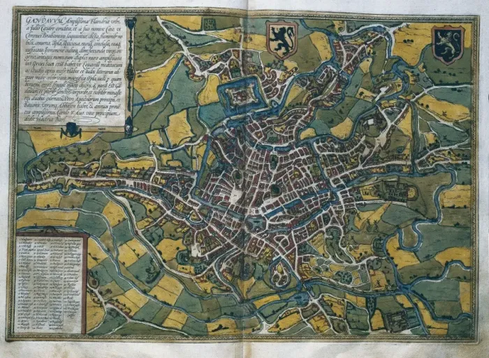 Framed Print : Civitatis Orbis Terrarum. Ghent Framed Print : Civitatis Orbis Terrarum. Ghent