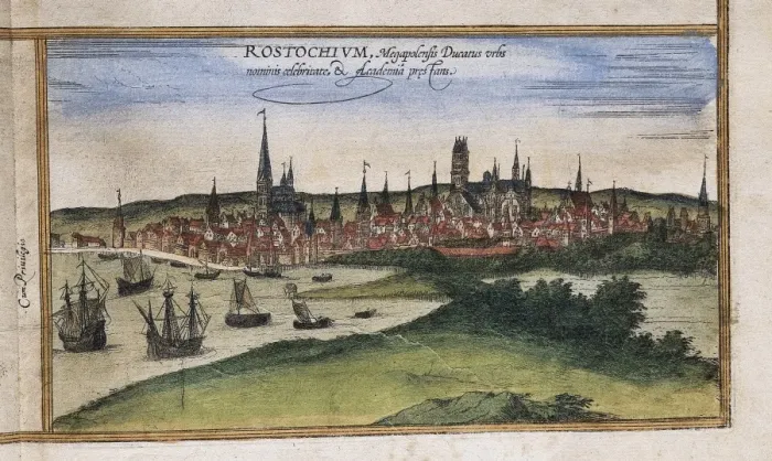 Framed Print : Civitatis Orbis Terrarum. Rostock Framed Print : Civitatis Orbis Terrarum. Rostock