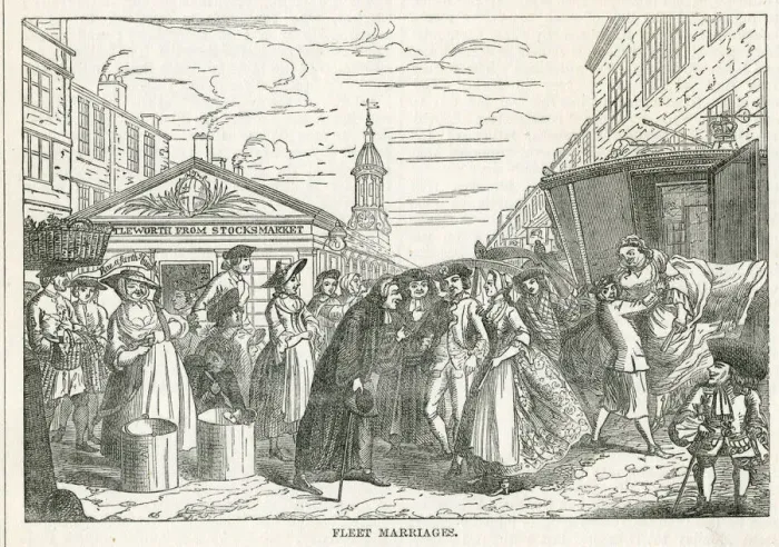 Framed Print : Clandestine wedding or Fleet Marriage, London Framed Print : Clandestine wedding or Fleet Marriage, London