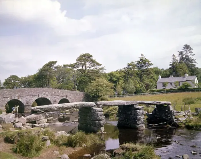 Framed Print : Clapper Bridge, Postbridge, Dartmoor National Park, Devon Framed Print : Clapper Bridge, Postbridge, Dartmoor National Park, Devon