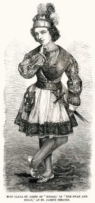 Framed Print : Clara St Casse as Edgar in The Swan and Edgar, 1859 Framed Print : Clara St Casse as Edgar in The Swan and Edgar, 1859