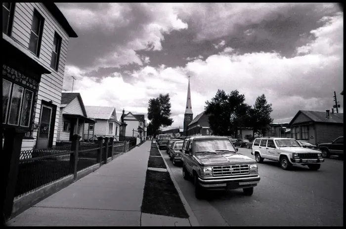 Framed Print : Classic American street with cars Leadville, Colorado, USA Framed Print : Classic American street with cars Leadville, Colorado, USA