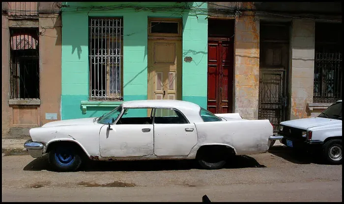 Framed Print : Classic old American car in street, Havana, Cuba Framed Print : Classic old American car in street, Havana, Cuba