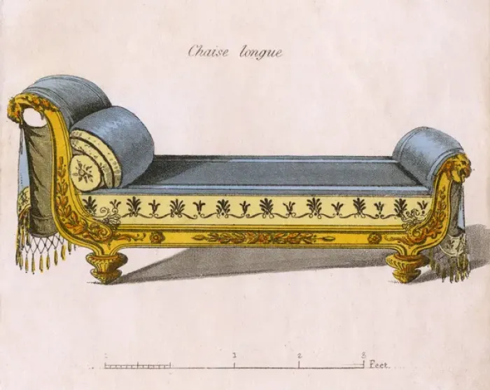 Framed Print : Classical Chaise Longue Framed Print : Classical Chaise Longue