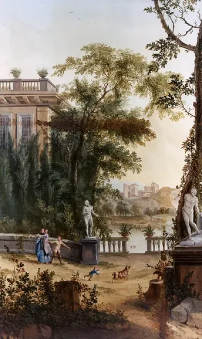 Framed Print : Classical landscape, by J C Jacobi Framed Print : Classical landscape, by J C Jacobi