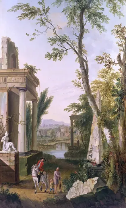 Framed Print : Classical landscape, by J C Jacobi Framed Print : Classical landscape, by J C Jacobi