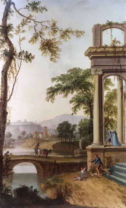 Framed Print : Classical landscape, by J C Jacobi Framed Print : Classical landscape, by J C Jacobi