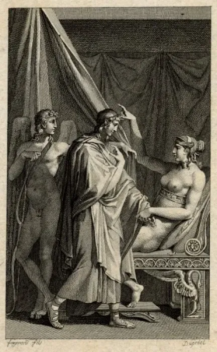 Framed Print : Classical scene with Hera and Eros Framed Print : Classical scene with Hera and Eros