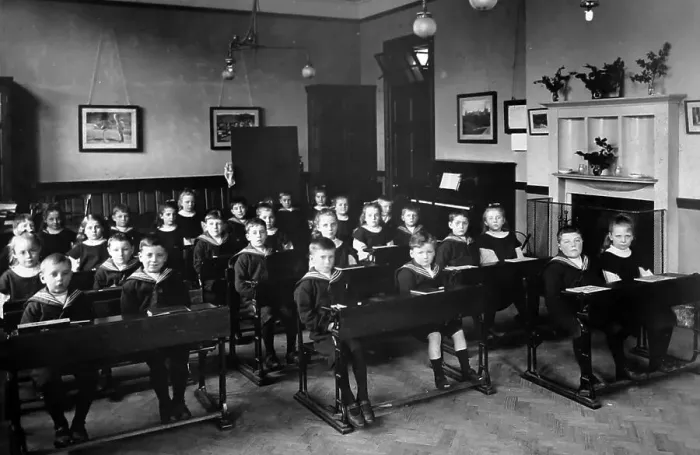 Framed Print : Classroom, Warehousemen and Clerks Schools, Russell Framed Print : Classroom, Warehousemen and Clerks Schools, Russell