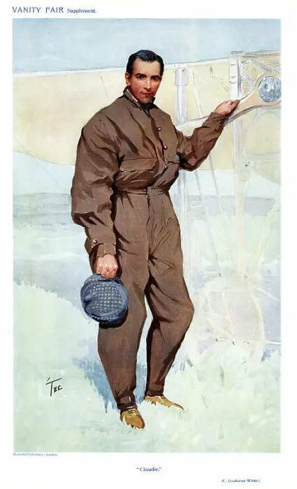 Framed Print : Claude Graham White, pioneering aviator Framed Print : Claude Graham White, pioneering aviator