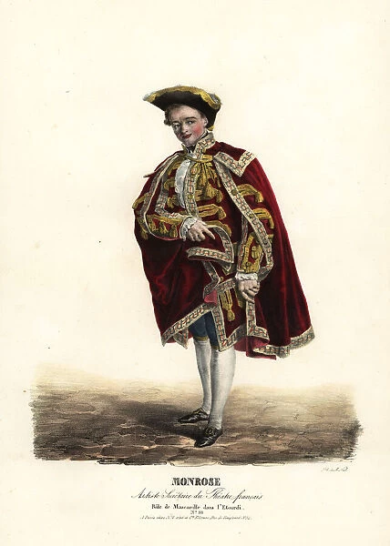 Claude Louis Monrose Sr. as Mascarille in L Etourdi, 1823