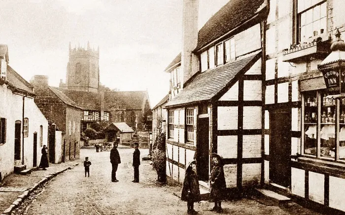 Framed Print : Claverley near Bridgnorth early 1900s Framed Print : Claverley near Bridgnorth early 1900s