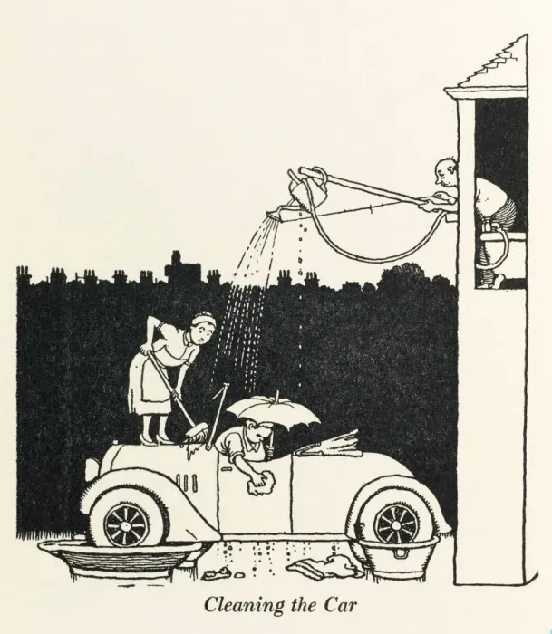 Framed Print : Cleaning the car / W H Robinson Framed Print : Cleaning the car / W H Robinson