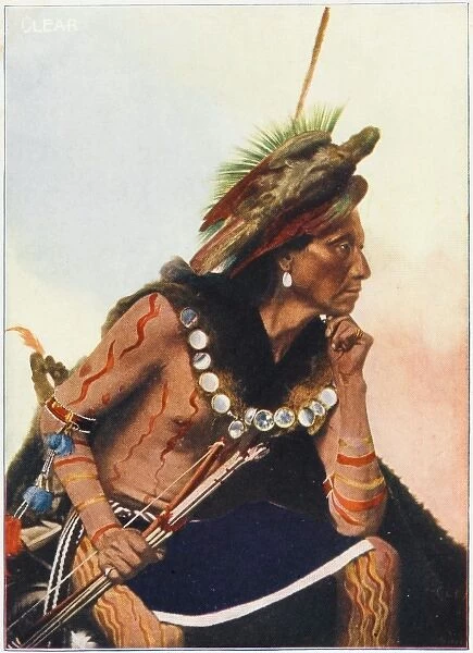 Clear - A Native American man with bow & arrows