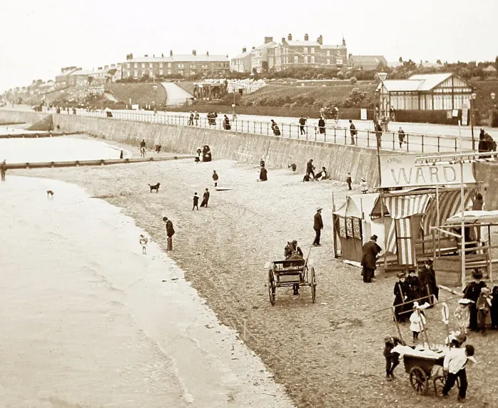 Framed Print : Cleethorpes from the Pier, Victorian period Framed Print : Cleethorpes from the Pier, Victorian period