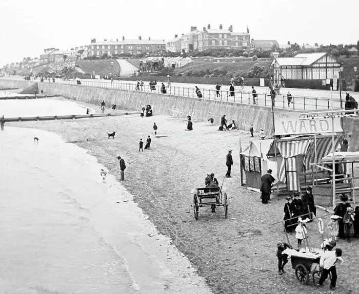 Framed Print : Cleethorpes from the Pier, Victorian period Framed Print : Cleethorpes from the Pier, Victorian period