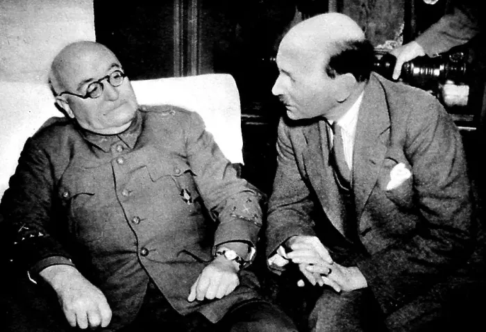 Framed Print : Clement Attlee and General Jose Miaja, Madrid, 1937 Framed Print : Clement Attlee and General Jose Miaja, Madrid, 1937