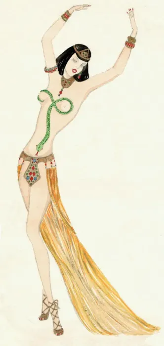 Framed Print : Cleopatra - Murrays Cabaret Club costume design Framed Print : Cleopatra - Murrays Cabaret Club costume design