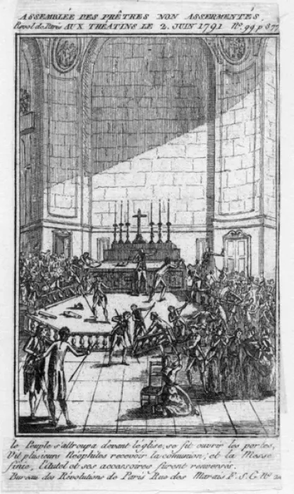 Framed Print : Clergy Attacked by Mob Framed Print : Clergy Attacked by Mob