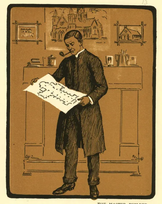 Framed Print : Some Clerical Types by John Kendal, The Master Builder Framed Print : Some Clerical Types by John Kendal, The Master Builder