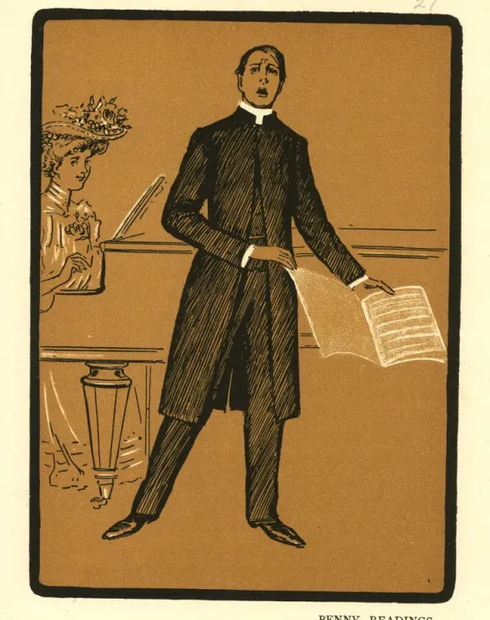 Framed Print : Some Clerical Types by John Kendal, Penny Readings Framed Print : Some Clerical Types by John Kendal, Penny Readings