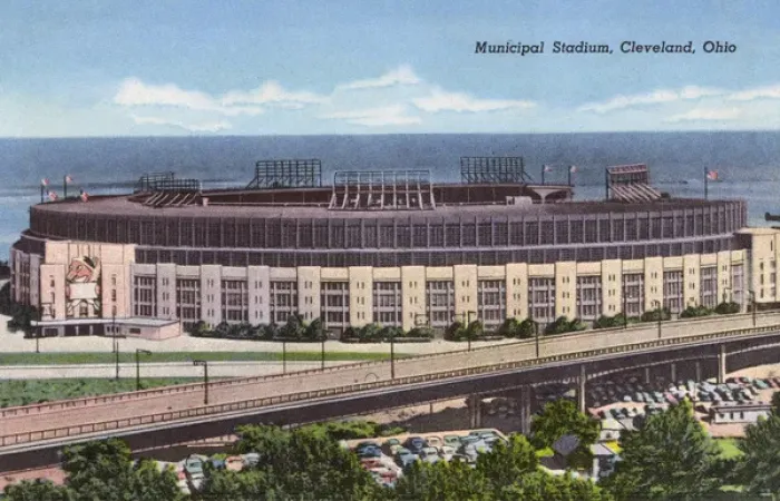 Framed Print : Cleveland, Ohio, USA - Municipal Stadium Framed Print : Cleveland, Ohio, USA - Municipal Stadium