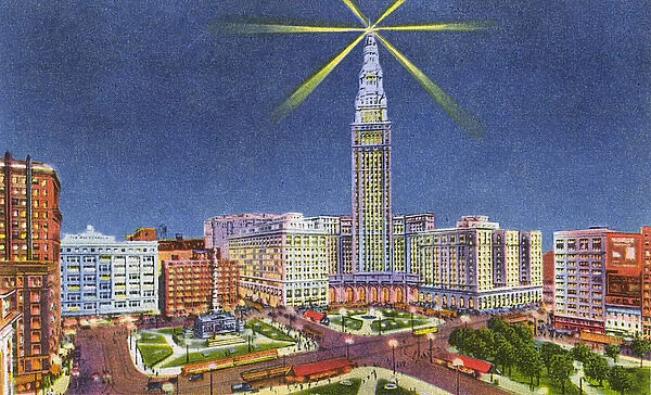 Cleveland, Ohio, USA, Public Square and Union Terminal Tower