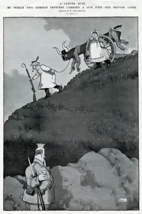Framed Print : A Clever Ruse by Heath Robinson Framed Print : A Clever Ruse by Heath Robinson