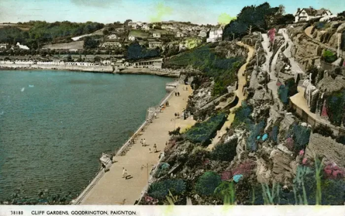Framed Print : Cliff Gardens, Goodrington, Devon Framed Print : Cliff Gardens, Goodrington, Devon