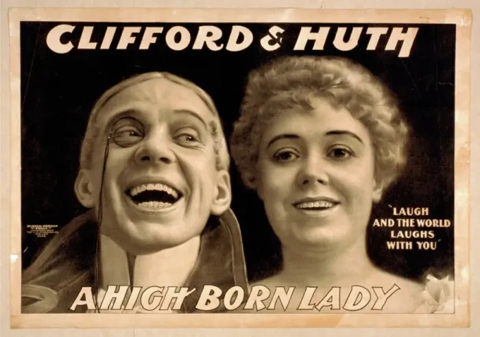 Framed Print : Clifford & Huth, A high born lady Laugh and the world laughs Framed Print : Clifford & Huth, A high born lady Laugh and the world laughs