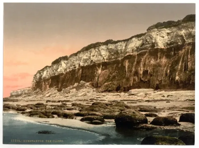 Framed Print : The cliffs, Hunstanton, England Framed Print : The cliffs, Hunstanton, England