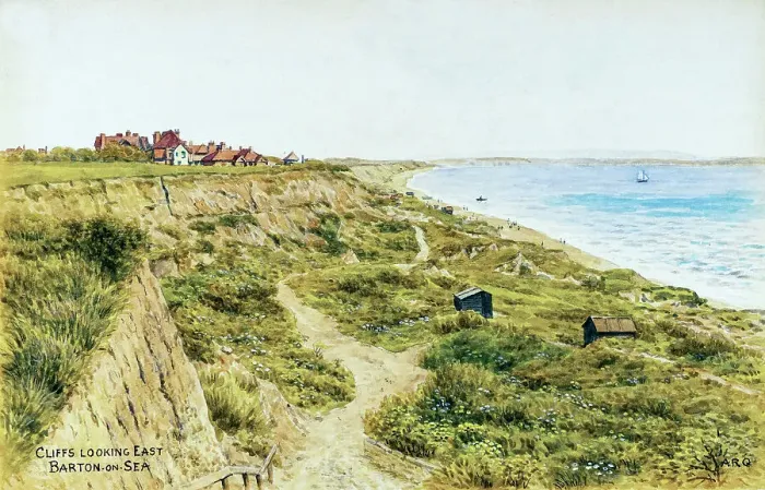 Framed Print : Cliffs looking east, Barton on Sea, Hampshire Framed Print : Cliffs looking east, Barton on Sea, Hampshire