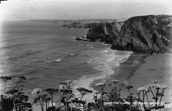 Framed Print : The Cliffs at Mewquay Framed Print : The Cliffs at Mewquay