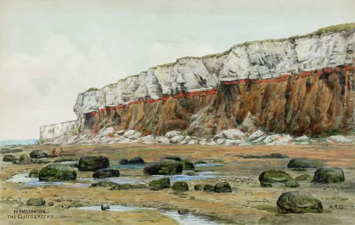Framed Print : Cliffs and rocks, Hunstanton, Norfolk Framed Print : Cliffs and rocks, Hunstanton, Norfolk