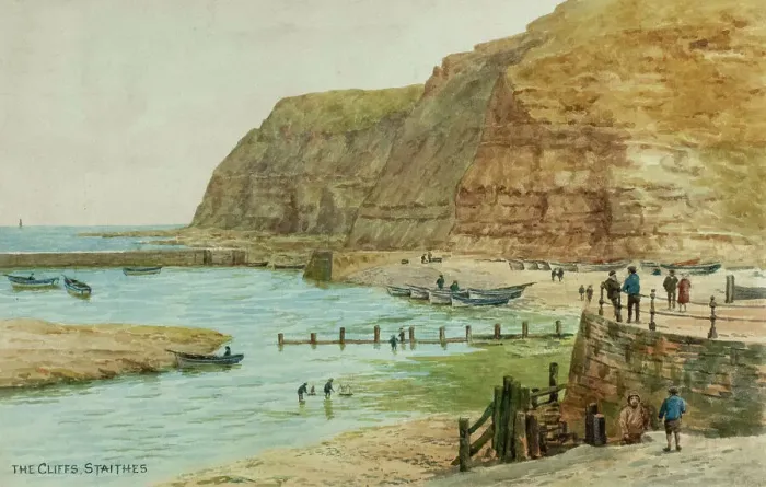 Framed Print : Cliffs at Staithes, North Yorkshire Framed Print : Cliffs at Staithes, North Yorkshire