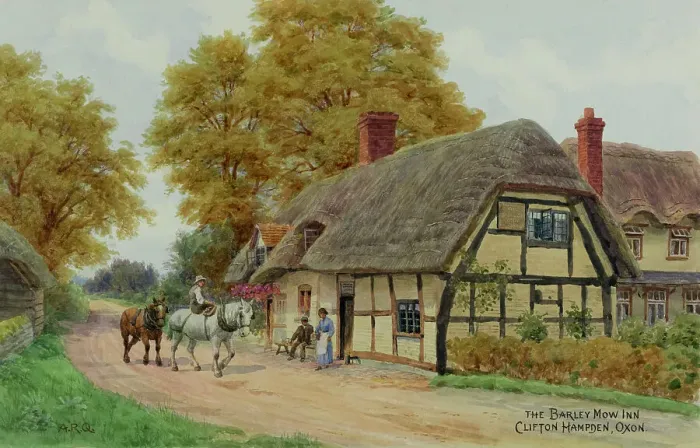 Framed Print : Clifton Hampden, Oxfordshire - The Barley Mow Inn Framed Print : Clifton Hampden, Oxfordshire - The Barley Mow Inn