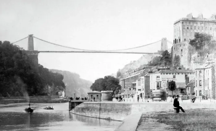 Framed Print : Clifton Suspension Bridge, Victorian period Framed Print : Clifton Suspension Bridge, Victorian period