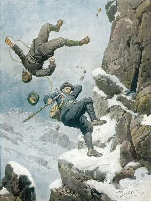 Framed Print : TWO CLIMBERS DIE IN ALPS Framed Print : TWO CLIMBERS DIE IN ALPS