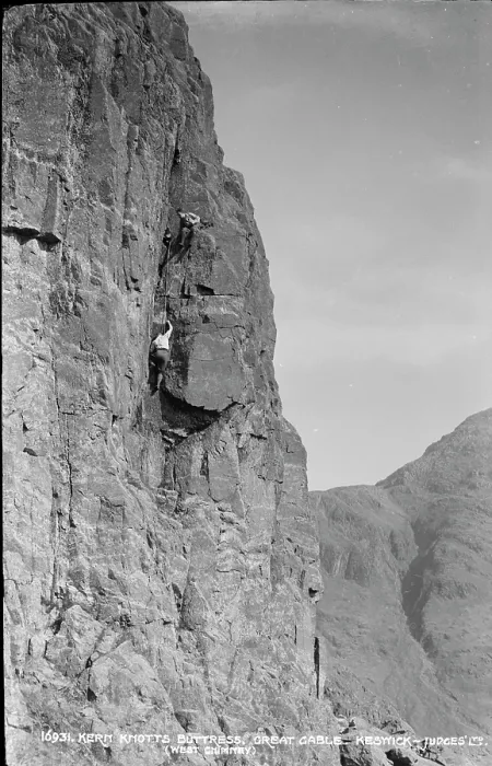 Framed Print : Climbers on Kern Knotts Buttress Framed Print : Climbers on Kern Knotts Buttress
