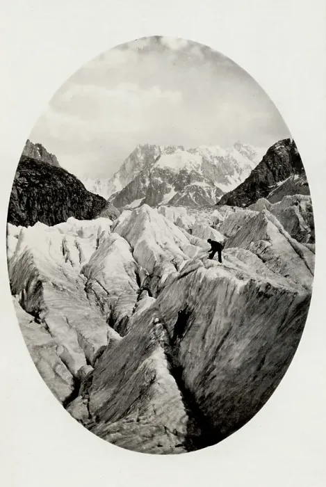 Framed Print : Climbing on the ice, Mont Blanc, French Alps Framed Print : Climbing on the ice, Mont Blanc, French Alps