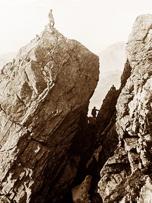 Framed Print : Climbing Scawfell Pinnacle, Lake District Framed Print : Climbing Scawfell Pinnacle, Lake District