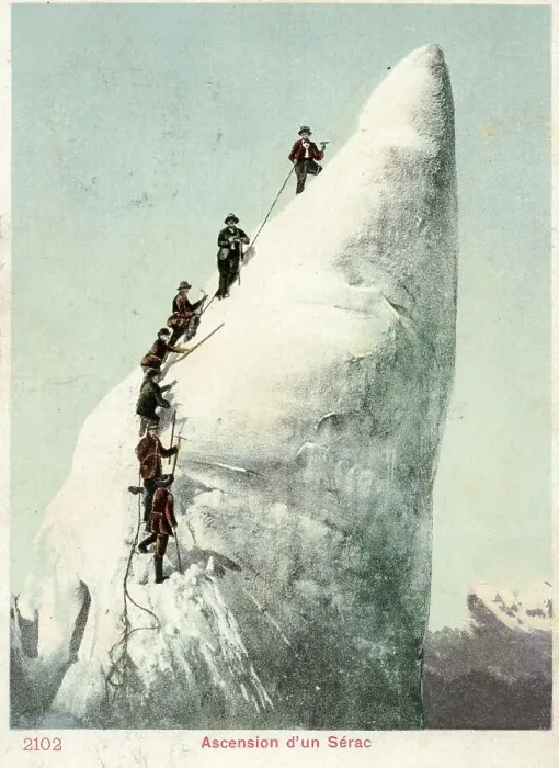 Framed Print : Climbing a Serac in the Alps Framed Print : Climbing a Serac in the Alps