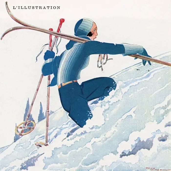 Framed Print : Climbing Ski Slope 1931 Framed Print : Climbing Ski Slope 1931