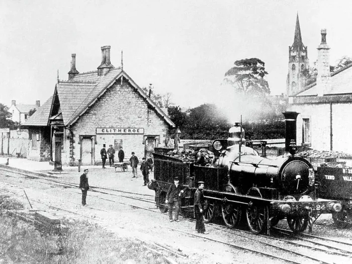 Framed Print : Clitheroe Railway Station probably 1860 / 70s Framed Print : Clitheroe Railway Station probably 1860 / 70s