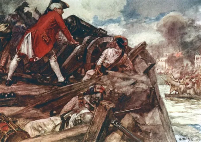 Framed Print : Clive Defends Arcot / 1751 Framed Print : Clive Defends Arcot / 1751