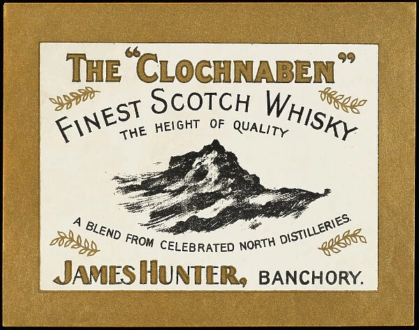 Clochnaben Whiskey. Clochnaben whiskey, produced by James Hunter of Banchory, Scotland