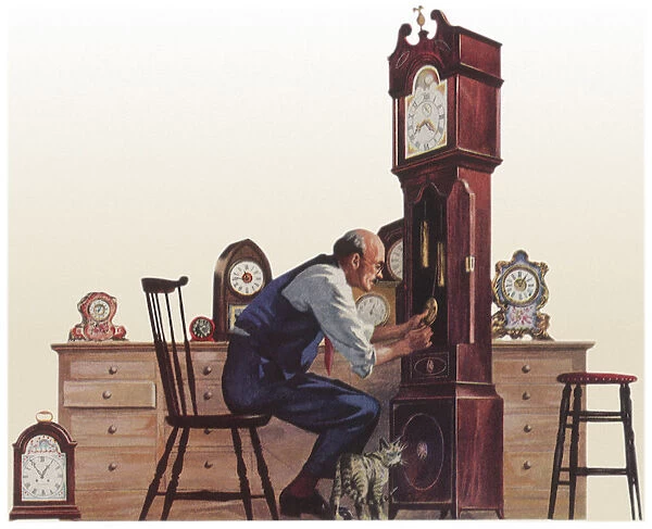 Clock Maker at Work Date: 1948
